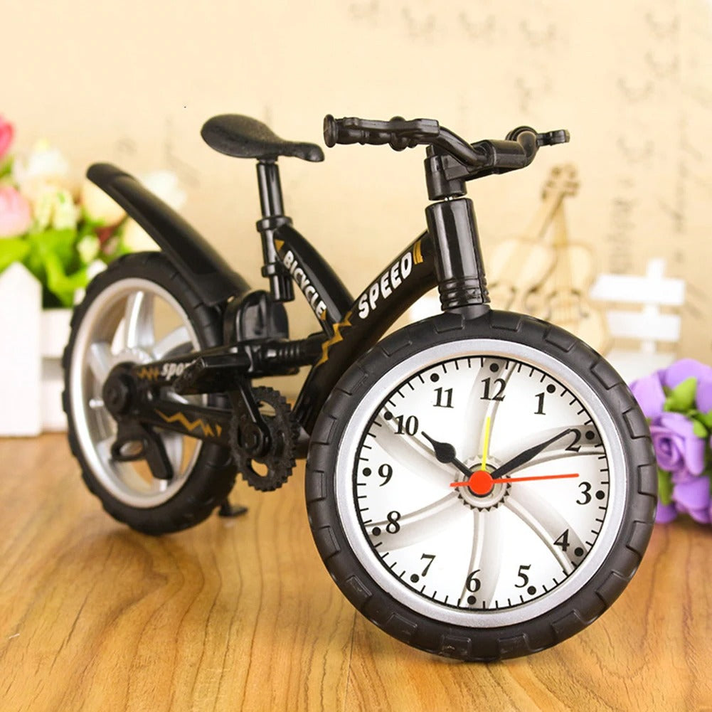 Fashion Miniature Bicycle Bike Shape Wake Up Time Display Alarm Clock Decor Gift For Student Alarm Clock Home Decor Office Watch