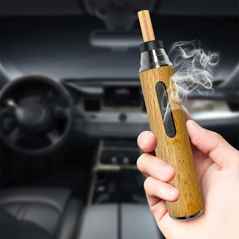 Mini Walnut Wood Ashtray for Car Driver, Cigarette Holder, Tobacco Smoking Pipes, Anti-Ash Tray, Smoking Accessories
