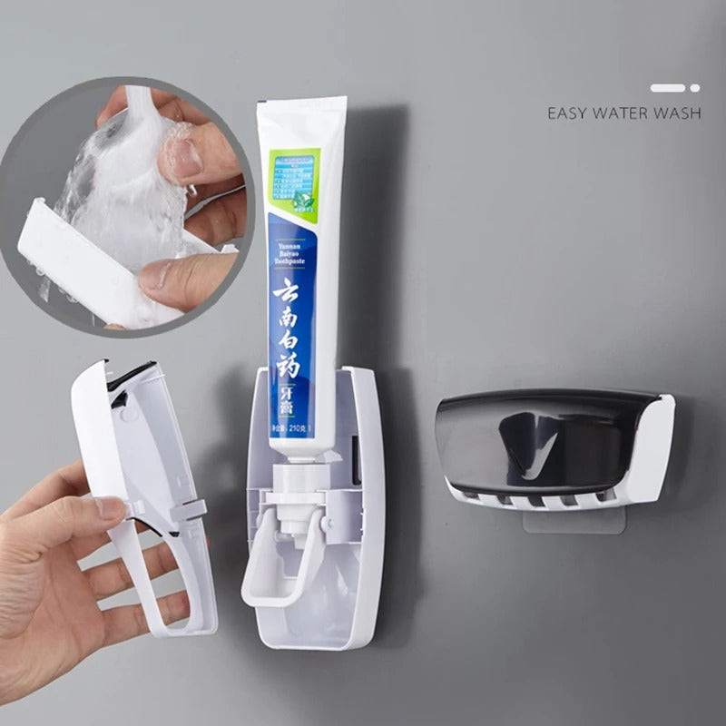 Toothbrush and paste holder