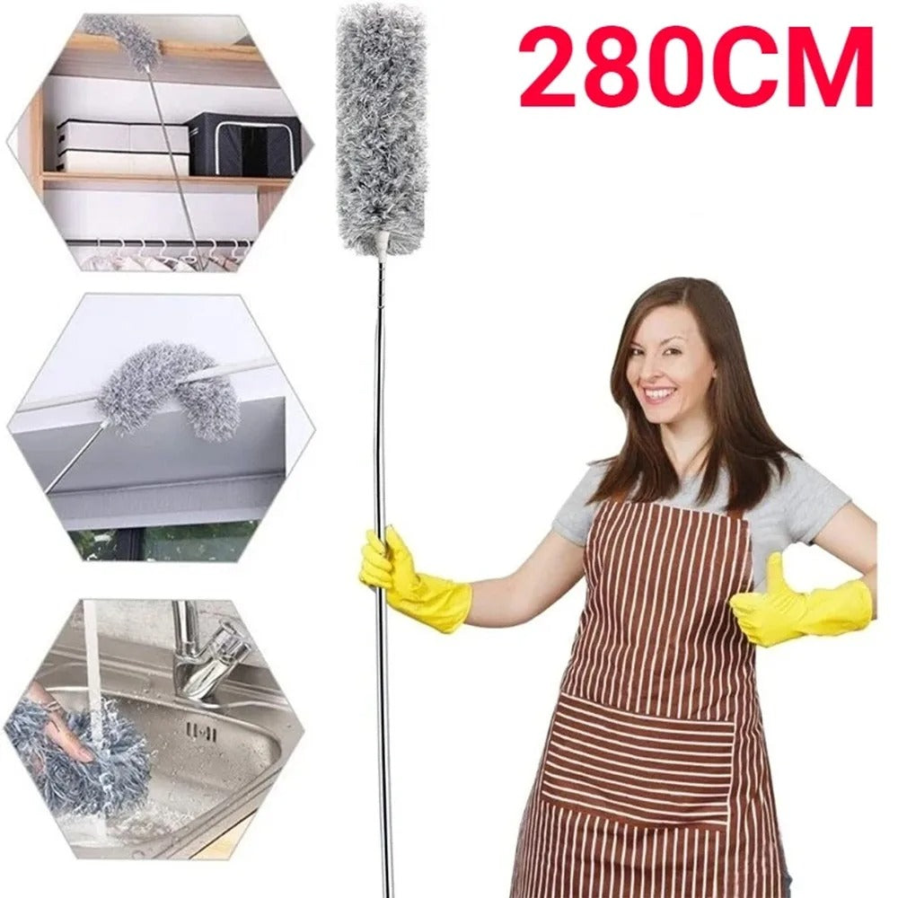 280cm Microfiber Duster Extendable Duster Cleaner Brush Telescopic Catcher Mites Gap Dust Removal Dusters Home Cleaning Tools