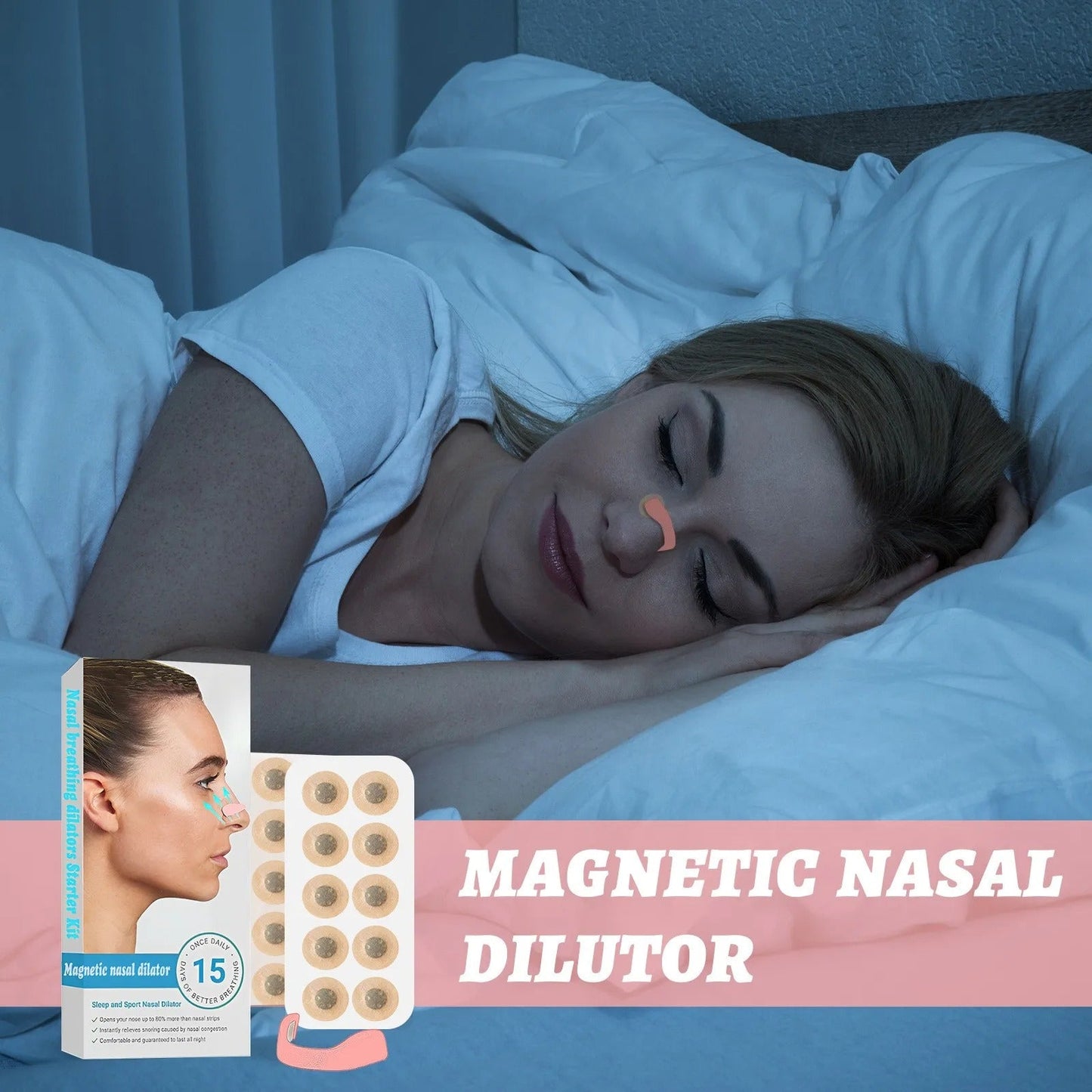 Intake Breathing Nasal Strip Kit Oxygen Intake Reduce Snoring Improve Sleep Quality Sweat Resistant Skin Safe Nasal Strips