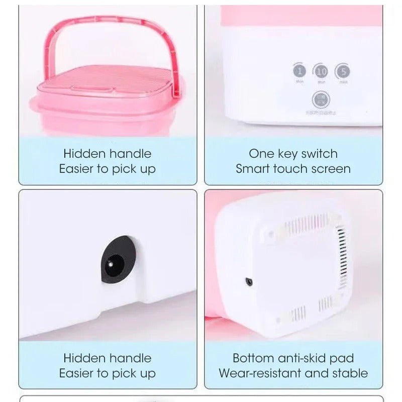 Portable Washing Machine Mini Foldable Washer With Dryer Bucket Washing For Underwear Home Centrifuge Deep Cleaning Machine ﻿