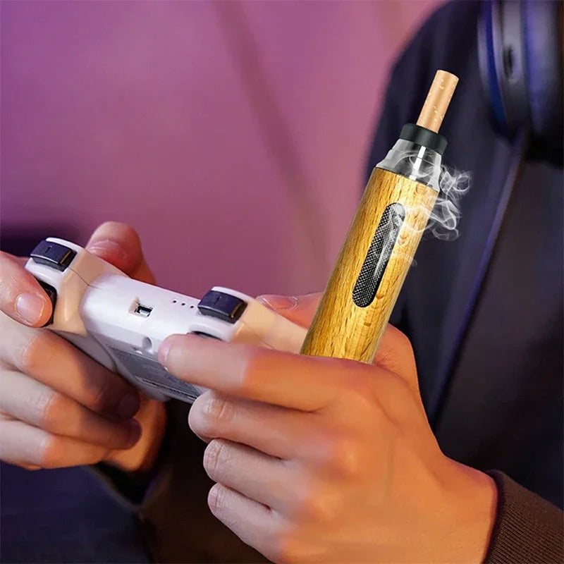 Mini Walnut Wood Ashtray for Car Driver, Cigarette Holder, Tobacco Smoking Pipes, Anti-Ash Tray, Smoking Accessories