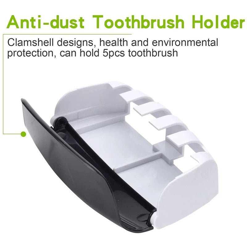 Toothbrush and paste holder