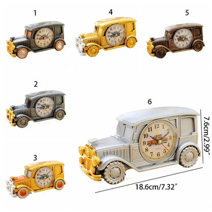 6 Styles Cute Car Alarm Clock Antique Unique Classic Car Bedside Clock Nostalgic Child Alarm Clock Desktop Decor