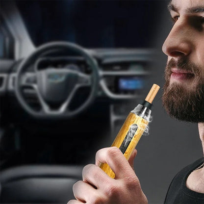 Mini Walnut Wood Ashtray for Car Driver, Cigarette Holder, Tobacco Smoking Pipes, Anti-Ash Tray, Smoking Accessories