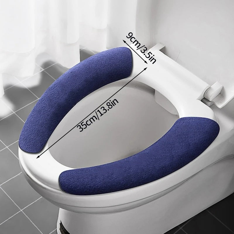 Bathroom Accessories Toilet Seat Covers,Soft and Comfortable Bathroom Toilet Seat Cushion Cover Pads,Washable Reusable - Random Color - 1Pc
