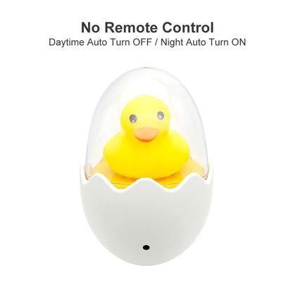 Timing Remote Control Wall Socket LED Night Light 110V 220V EU Plug Lovely Cartoon Yellow Duck Light Sensor LED Night Lamp