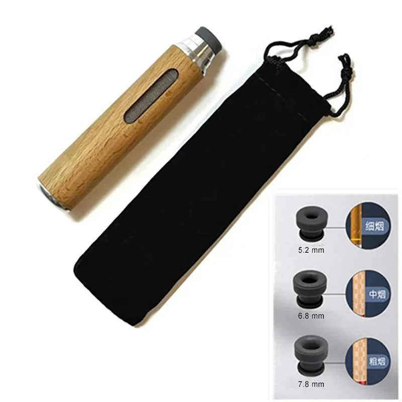 Mini Walnut Wood Ashtray for Car Driver, Cigarette Holder, Tobacco Smoking Pipes, Anti-Ash Tray, Smoking Accessories