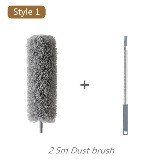 2.5M Dust Cleaner Brush Microfiber Long Extendable Duster Home Cleaning Tools Mites Gap Dust Removal Dusters