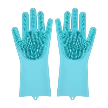 1 Pair Multi Purpose Long Magic silicone rubber gloves Waterproof scrub glove silicone dish washing gloves kitchen