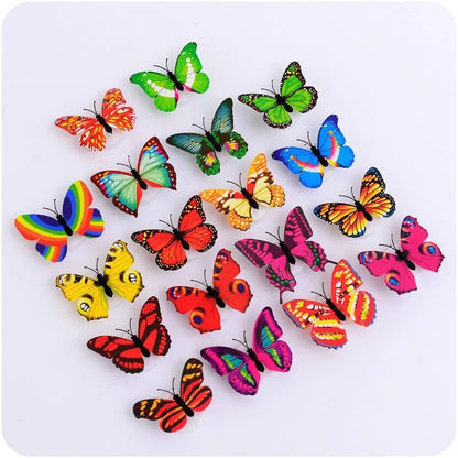 Pack of 3 Color Changing Glow In The Dark Led Butterflies Night Light Led For Kids Room