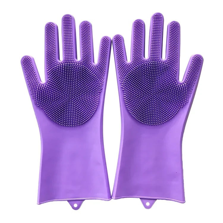1 Pair Multi Purpose Long Magic silicone rubber gloves Waterproof scrub glove silicone dish washing gloves kitchen