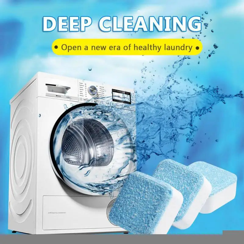 12Pcs Washing Machine Cleaner Laundry Cleaning Soap Detergent Effervescent Tablet Cleaner