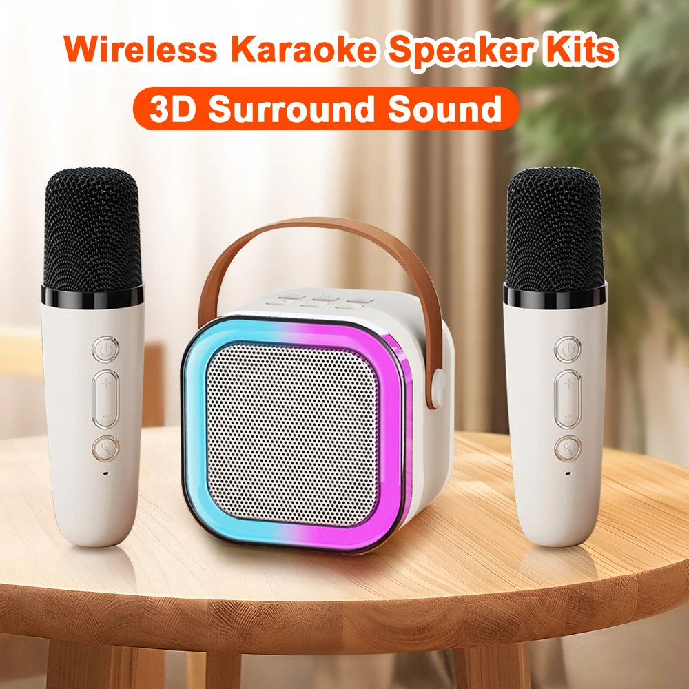 Wireless Rechargeable Speaker with Two Mics