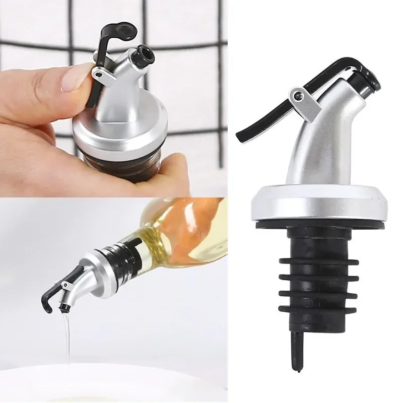 2Pcs Rubber Oil Bottle Stopper Controllable Leak Proof Oil Nozzle Sauce Vinegar Seasoning Bottle Stopper Kitchen Accessory