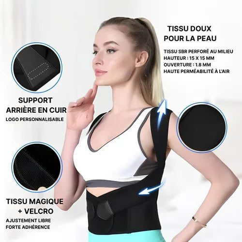 New Adult Posture Corrector Belt, Breathable Back Correction Belt for Women and Men, Back Support, Sitting Position Correction Tool