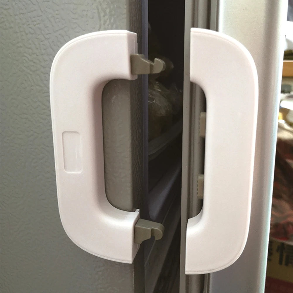 Child Safety Refrigerator Lock, Heavy Duty Cabinet Lock, One-Way Anti-Pinch Door Lock