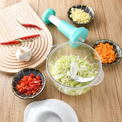 2 Liter Large manual press type vegetable cutter household multi-functional cooking machine mincing machine