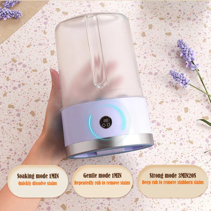 Wireless Charging Portable Washing Machine for Underwear and Socks,Mini Washer for Home and Dormitory with Portable Laundry Cup