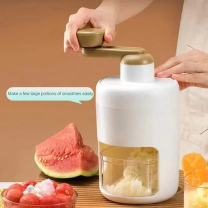 Shaved Ice Machine Mini Ice Crusher Hand Operated Shaved Ice Milkshake Maker Household Portable Small Hail Machine Kitchen Tool