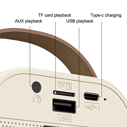 Wireless Rechargeable Speaker with Two Mics