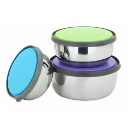 Set Of 3 Stainless Steel Lunch Boxes