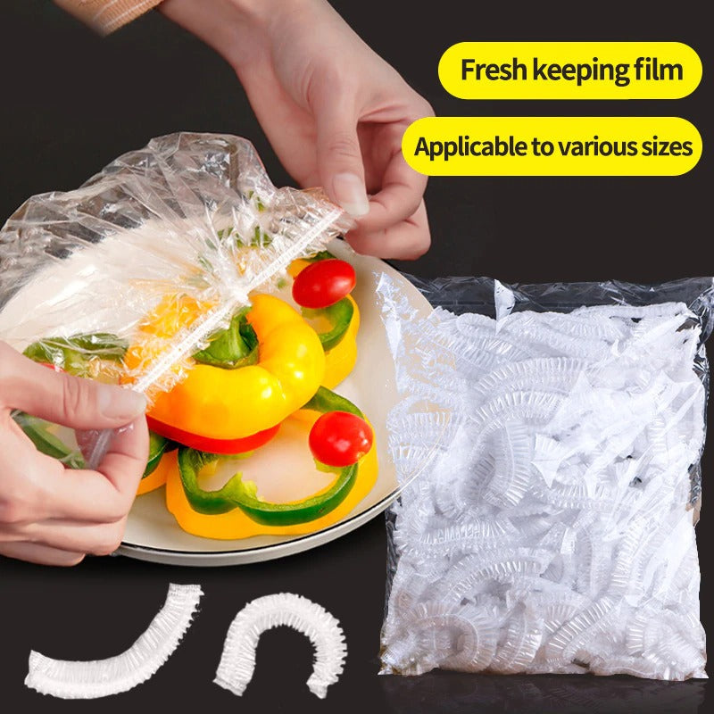 100Pcs Disposable Cling Film Cover Elastic Food Storage Covers