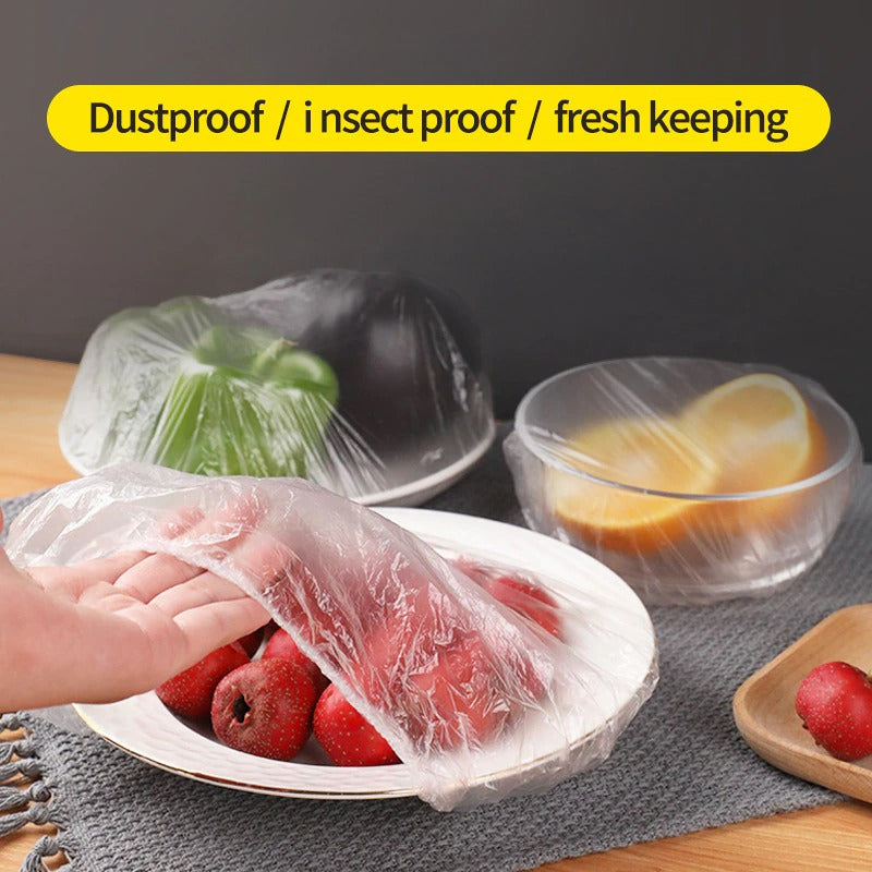 100Pcs Disposable Cling Film Cover Elastic Food Storage Covers