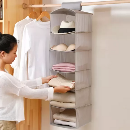 5 Shelf Hanging Closet Organizer Space Saver