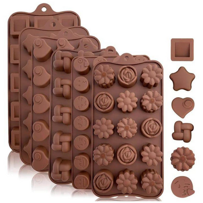 Silicone Chocolate Mold Non-Stick Candy Jelly & Cookie