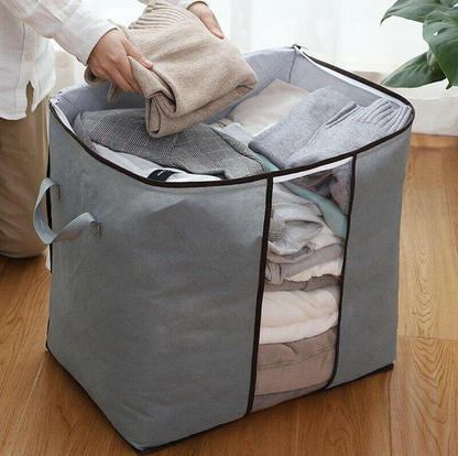 Portable Storage Bamboo Bag Clothes Storage Bag Organizer