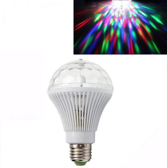 Magic 3W LED RGB Light Bulbs Color Change Rotating