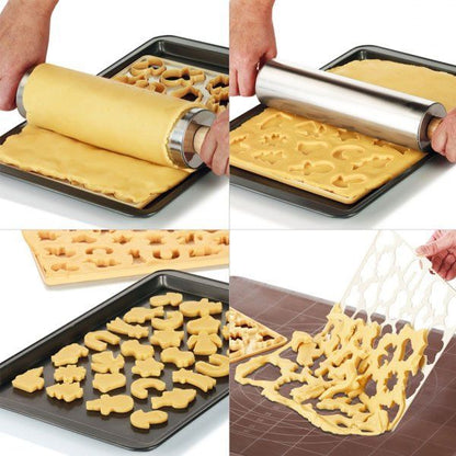 24 Shapes Cookie Cutting Sheet Cutter Mold One Press Heart Moon Star Fruit Platter