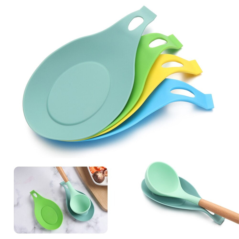 Silicone Spoon Rest Heat Resistant Utensil Holder