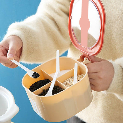 4 Grid Spice Jar Seasoning Spice Container