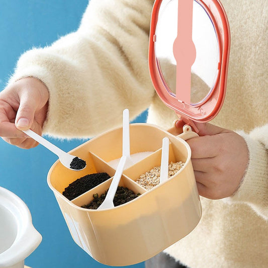 4 Grid Spice Jar Seasoning Spice Container